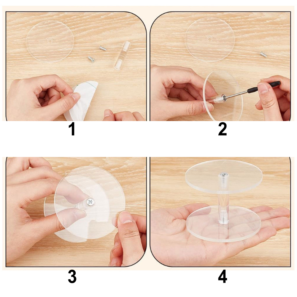 3 Piece Set of Clear Acrylic R - Display Risers Set 评论和价格